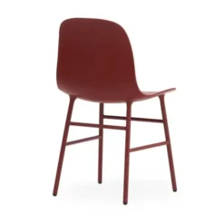 Krzesło Form Metalowa Podstawa Czerwone Normann Copenhagen