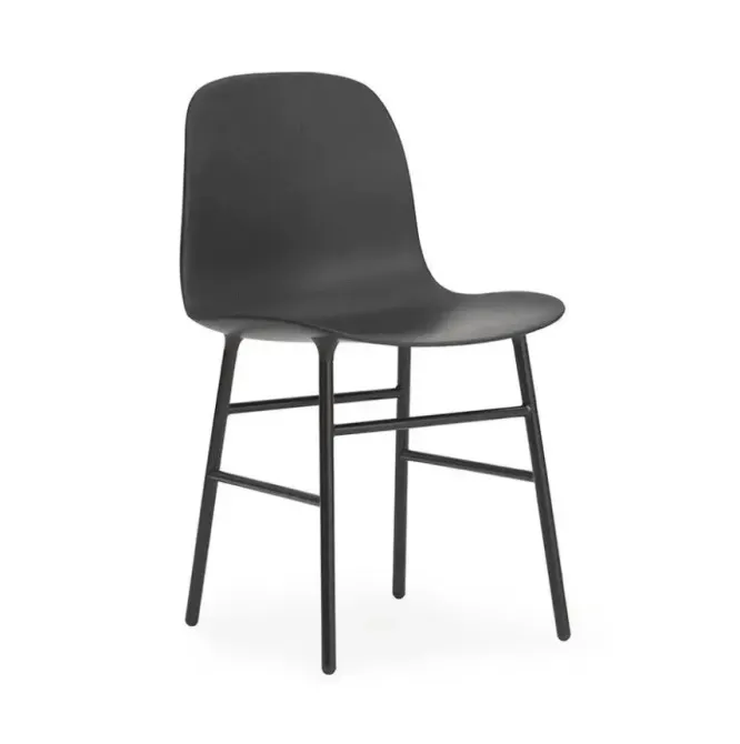 Krzesło Form Metalowa Podstawa Czarne Normann Copenhagen