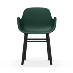 Krzesło Form Z Podłokietnikami Czarna Podstawa Zielone Normann Copenhagen