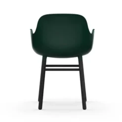 Krzesło Form Z Podłokietnikami Czarna Podstawa Zielone Normann Copenhagen