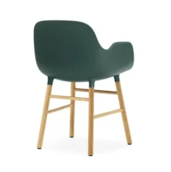 Krzesło Form Z Podłokietnikami Dębowa Podstawa Zielone Normann Copenhagen