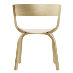 Krzesło 404 F Z Podłokietnikami Dębowe Gładkie Thonet