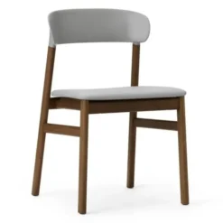 Krzesło Herit Ciemny Dąb Skórzane Białe Normann Copenhagen