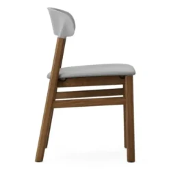 Krzesło Herit Ciemny Dąb Skórzane Białe Normann Copenhagen