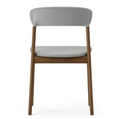 Krzesło Herit Ciemny Dąb Skórzane Białe Normann Copenhagen