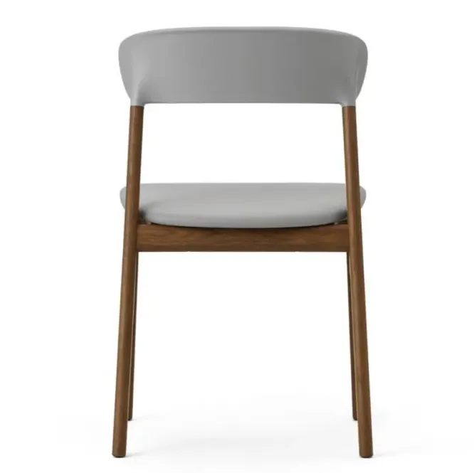 Krzesło Herit Ciemny Dąb Skórzane Białe Normann Copenhagen