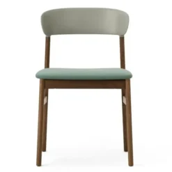 Krzesło Herit Ciemny Dąb Tapicerowane Zielone Normann Copenhagen