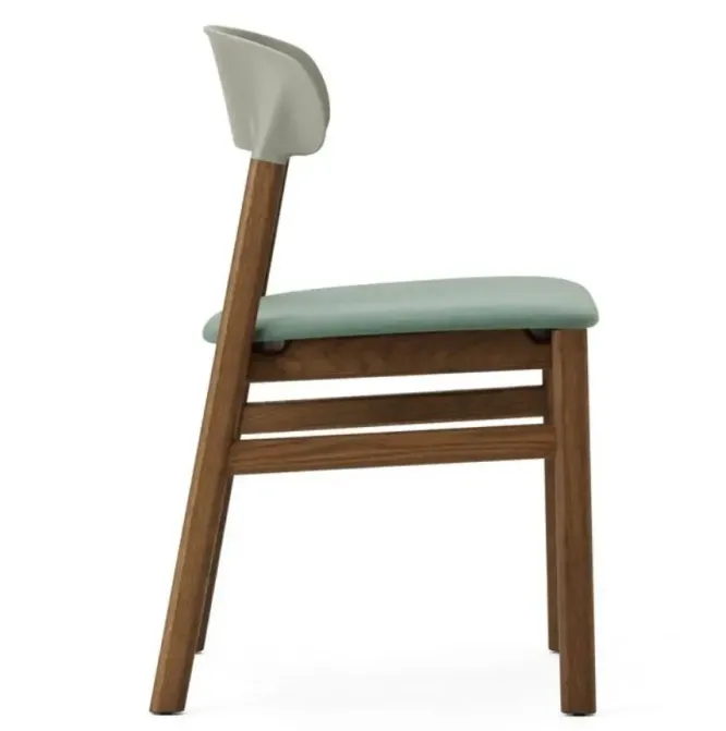 Krzesło Herit Ciemny Dąb Tapicerowane Zielone Normann Copenhagen