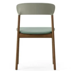 Krzesło Herit Ciemny Dąb Tapicerowane Zielone Normann Copenhagen