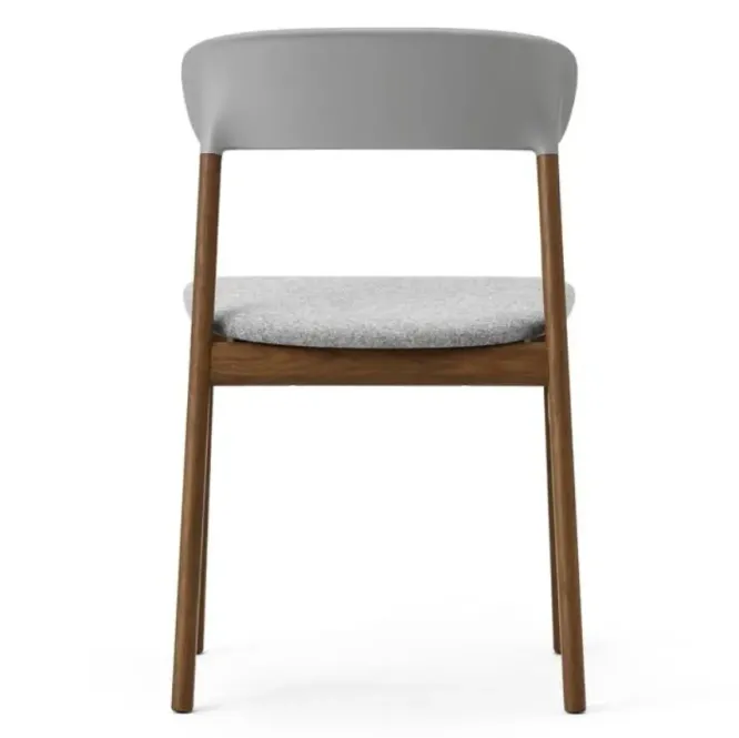 Krzesło Herit Ciemny Dąb Tapicerowane Szare Normann Copenhagen
