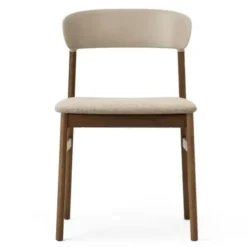 Krzesło Herit Ciemny Dąb Tapicerowane Piaskowe Normann Copenhagen