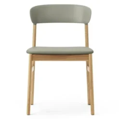 Krzesło Herit Jasny Dąb Skórzane Zielone Normann Copenhagen