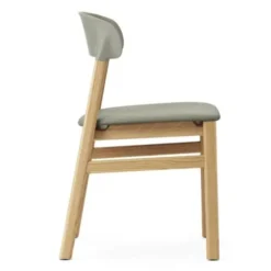Krzesło Herit Jasny Dąb Skórzane Zielone Normann Copenhagen