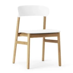 Krzesło Herit Jasny Dąb Skórzane Białe Normann Copenhagen