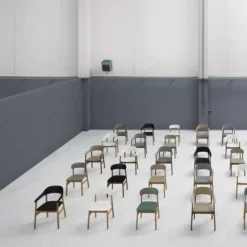 Krzesło Herit Jasny Dąb Skórzane Białe Normann Copenhagen