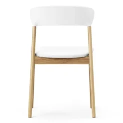 Krzesło Herit Jasny Dąb Skórzane Białe Normann Copenhagen