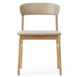 Krzesło Herit Jasny Dąb Tapicerowane Piaskowe Normann Copenhagen