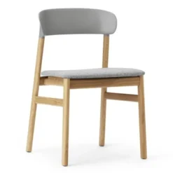 Krzesło Herit Jasny Dąb Tapicerowane Szare Normann Copenhagen