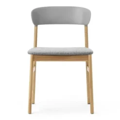 Krzesło Herit Jasny Dąb Tapicerowane Szare Normann Copenhagen