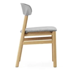 Krzesło Herit Jasny Dąb Tapicerowane Szare Normann Copenhagen