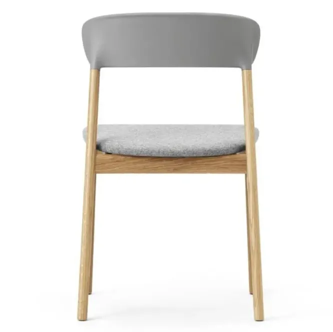 Krzesło Herit Jasny Dąb Tapicerowane Szare Normann Copenhagen
