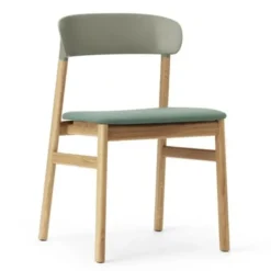 Krzesło Herit Jasny Dąb Tapicerowane Zielone Normann Copenhagen