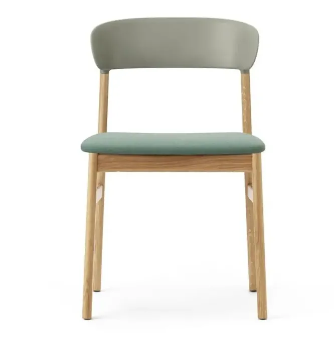 Krzesło Herit Jasny Dąb Tapicerowane Zielone Normann Copenhagen