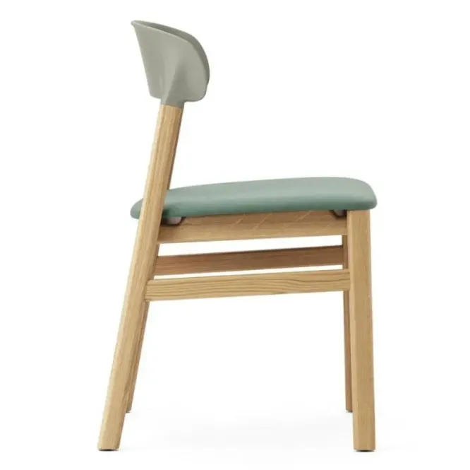 Krzesło Herit Jasny Dąb Tapicerowane Zielone Normann Copenhagen
