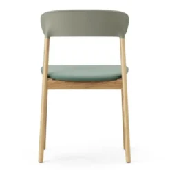 Krzesło Herit Jasny Dąb Tapicerowane Zielone Normann Copenhagen