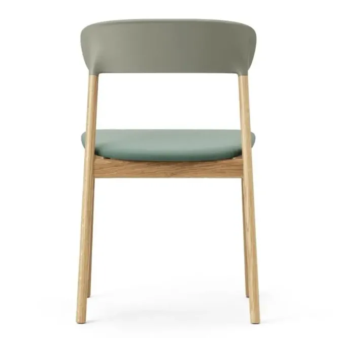 Krzesło Herit Jasny Dąb Tapicerowane Zielone Normann Copenhagen