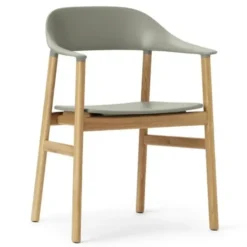 Krzesło Herit Z Podłokietnikami Jasny Dąb Zielone Normann Copenhagen