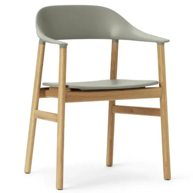 Krzesło Herit Z Podłokietnikami Jasny Dąb Zielone Normann Copenhagen