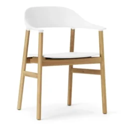 Krzesło Herit Z Podłokietnikami Jasny Dąb Białe Normann Copenhagen