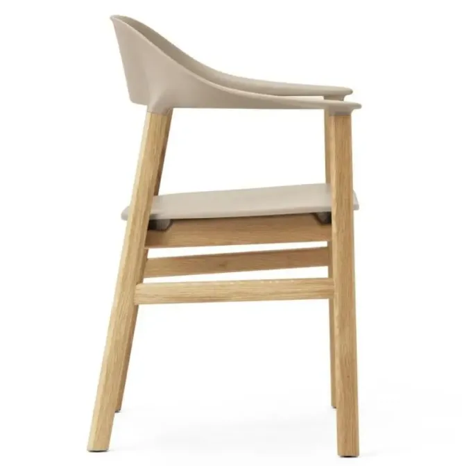 Krzesło Herit Z Podłokietnikami Jasny Dąb Piaskowe Normann Copenhagen