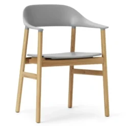 Krzesło Herit Z Podłokietnikami Jasny Dąb Szare Normann Copenhagen