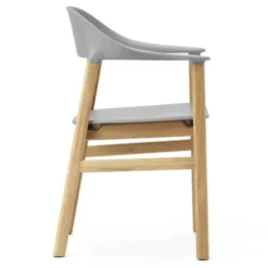 Krzesło Herit Z Podłokietnikami Jasny Dąb Szare Normann Copenhagen