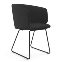 Krzesło Komma Armrest Sled Black