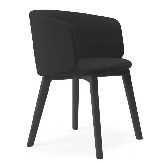 Krzesło Komma Armrest Wood Black