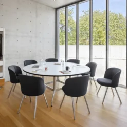 Krzesło Mikado Side Chair Aluminium Polerowane - Plano Dark Grey Vitra