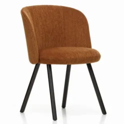 Krzesło Mikado Side Chair Ciemny Dąb - Iroko Cognac Vitra