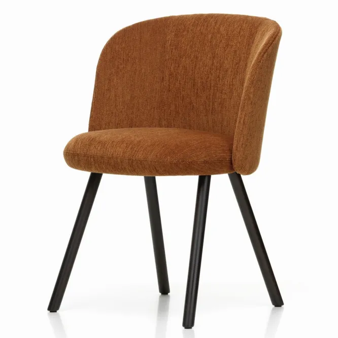 Krzesło Mikado Side Chair Ciemny Dąb - Iroko Cognac Vitra