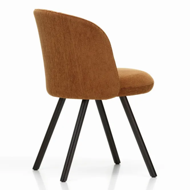 Krzesło Mikado Side Chair Ciemny Dąb - Iroko Cognac Vitra