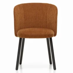 Krzesło Mikado Side Chair Ciemny Dąb - Iroko Cognac Vitra