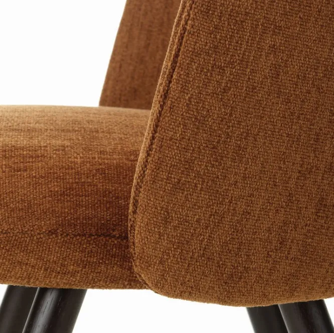 Krzesło Mikado Side Chair Ciemny Dąb - Iroko Cognac Vitra