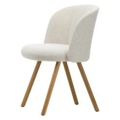 Krzesło Mikado Side Chair Naturalny Dąb - Nubia Ivory Pearl Vitra