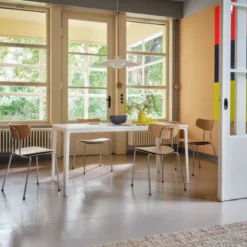 Krzesło Moca Naturalny Dąb - Podstawa Chromowana Vitra