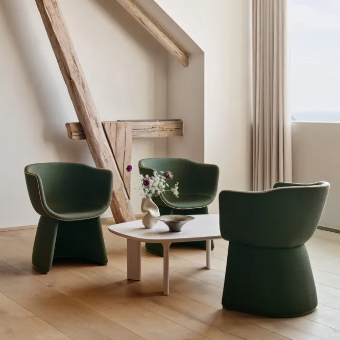 Krzesło Monolit Cm220 Kasztanowo Beżowe Fritz Hansen