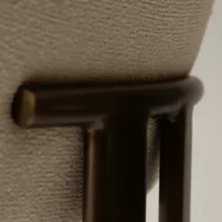 Krzesło Nova Tkanina Bouclé Simply Beige - Brązowe Nogi