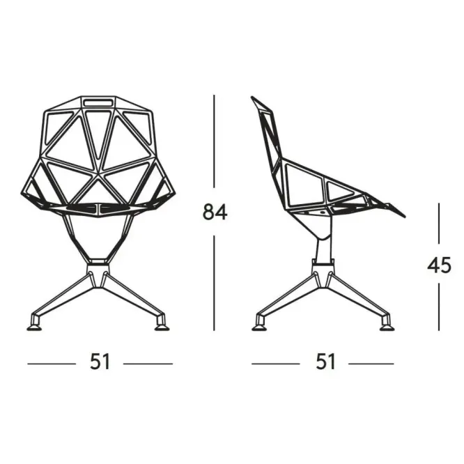Krzesło Obrotowe Chair One 4Star Szaro-Zielone Magis