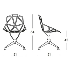 Krzesło Obrotowe Chair One 4Star Czarne Magis